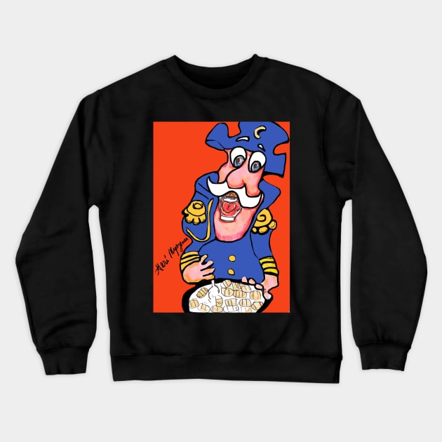 Cap'n Crunch Jean LaFoote Crewneck Sweatshirt by TheArtQueenOfMichigan 